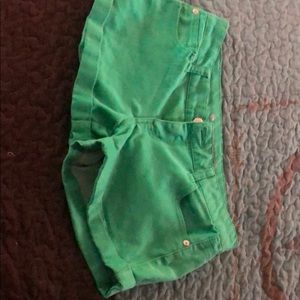 Green shorts